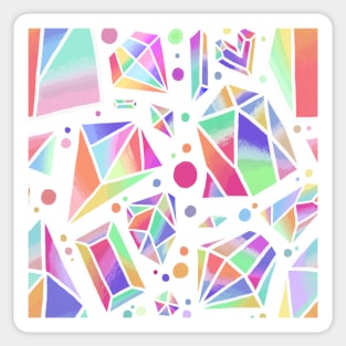 Iridescent crystals pattern Sticker